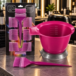Set bol vopsit parul 500 ml cu pensula 8 in 1, capete interschimbabile - Img 6