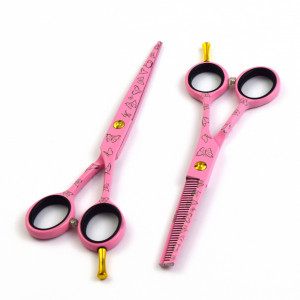 Set foarfeca de tuns si filat, Henbor Golden Line, Butterfly Line, pentru frizerie - Img 3