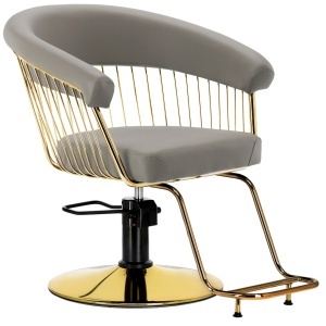 Set Mobilier salon înfrumusețare premium – 2 scaune coafor, scafă profesională, oglinzi LED aurii semiovale170x70 cm, cadouri incluse - Img 5