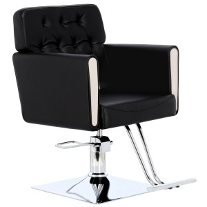 Set scafa frizerie cu 2 scaune coafor hidraulice, Negru cu Argintiu - Img 3