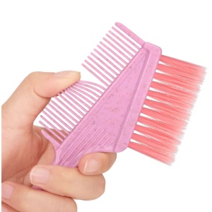 Set vopsit parul, 3 boluri gradate cu 3 pensule pentru vopsea de par, Roz pastel - Img 9