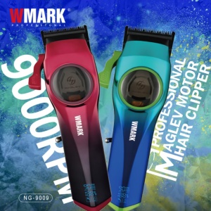 WMARK NG-9009 Mașină de tuns profesională – Motor 10.000 RPM, Lame DLC 5CR15, Baterie 2500 mAh Blue - Img 6
