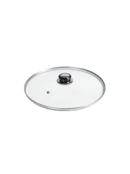 Capac rotund sticla termorezistenta, transparent, 24 cm