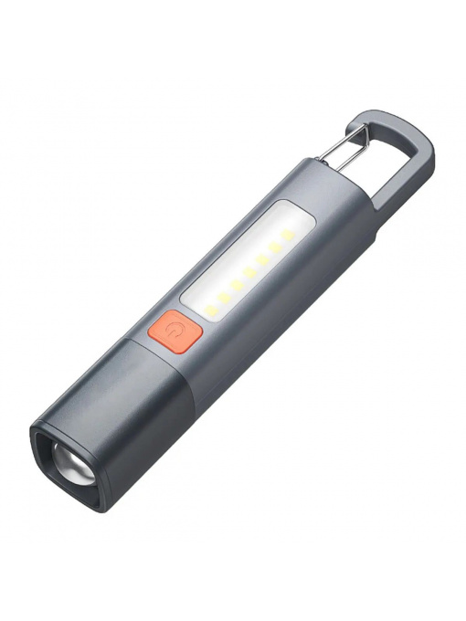 COB LED работна светлина, XPE фенерче с кука за къмпинг, USB акумулаторна, увеличение, водоустойчив