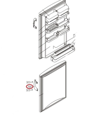 Дръжка за врата на фризер Gorenje 380374 - Img 4