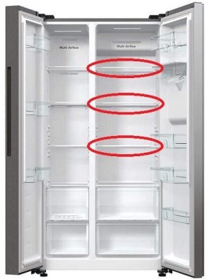 Рафт от твърдо стъкло един до друг Gorenje 889055 - Img 3
