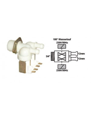Elektroventil / Elektroventil pralni stroj 2 izhoda 180° 2X12MM Beko 2901250100 - Img 9