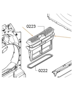 Filtru de scame uscator de rufe Bosch 00656033 original - Img 6