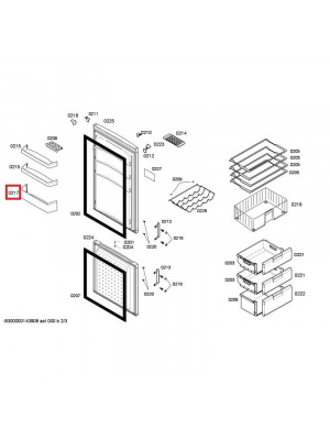 Raft sticle pentru frigider BOSCH 00665153 - Img 2