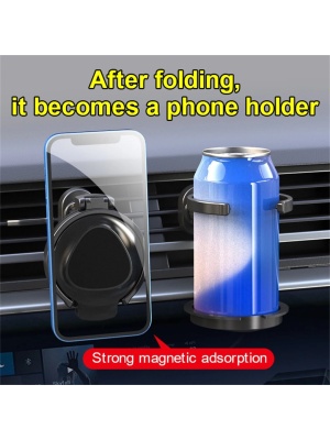 Red car cup holder, ashtray, phone, multifunctional, foldable - Img 5