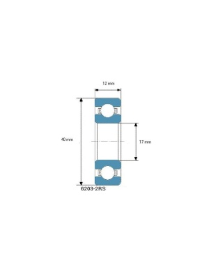 Rulment 17x40x12 cu protectie la apa 6203 2RS SKF - Img 5