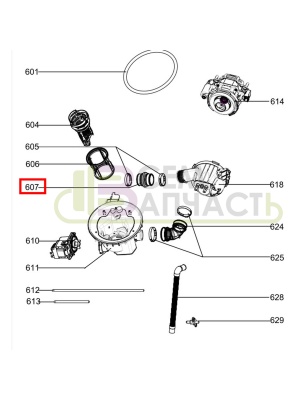 Furtun flexibil pompa recirculare masina de spalat vase Gorenje 556893 Original - Img 2