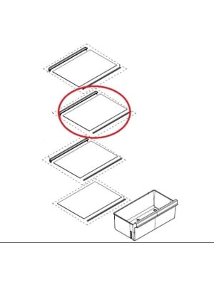 Raft complet pentru combina frigorifica Arctic / Beko, 4657831300 - Img 3