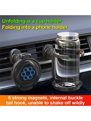 Red car cup holder, ashtray, phone, multifunctional, foldable - Img 12