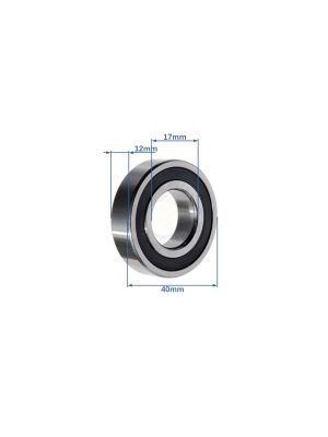 Rulment 17x40x12 cu protectie la apa 6203 2RS SKF - Img 2
