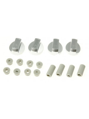 Set of 4 universal gray / silver knobs for stove / oven - Img 2