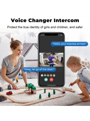 Sonerie Tuya smart Wireless, camera video, Microfon, apel vocal si interfon video, Alb - Img 11