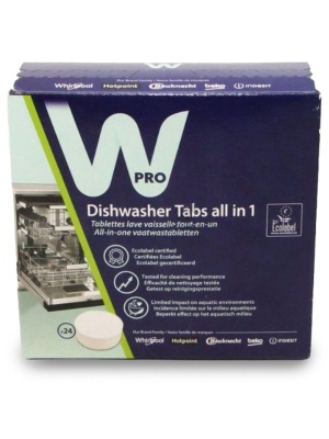 Tablete detergent mașină de spălat vase Wpro All-in-1 Eco, 24 bucăți, Whirlpool, Indesit, cod C00860156, 488000860155, Originale - Img 2