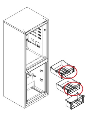 Arctic Beko freezer drawer front 4641000400 - Img 2
