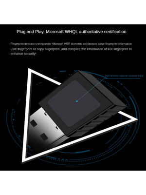 AT41 Mini USB четец за биометрични устройства за пръстови отпечатъци за Windows 10 - 11, Hello Biometrics, ключ за сигурност, четец на пръстови отпечатъци - Img 2