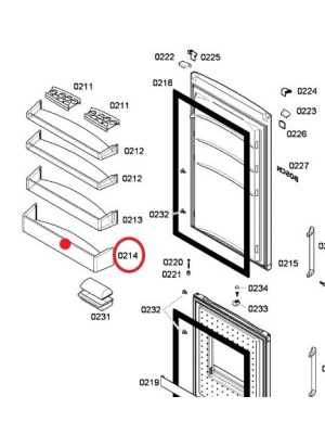 Bosch refrigerator door shelf 00669926 - Img 3