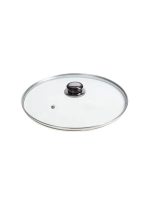 Capac rotund sticla termorezistenta, transparent, 24 cm - Img 1
