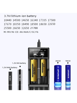 Încărcător smart USB LCD dual automat pentru baterie litiu reîncărcabilă 3.7V sau 1.2V NI-MH AA/AAA - Img 5