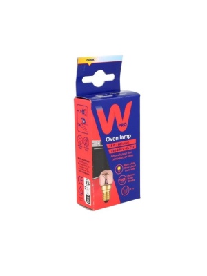 Oven bulb Wpro 15W E14, 300° C, 488000863216 Whirlpool 48400008843 - Original
