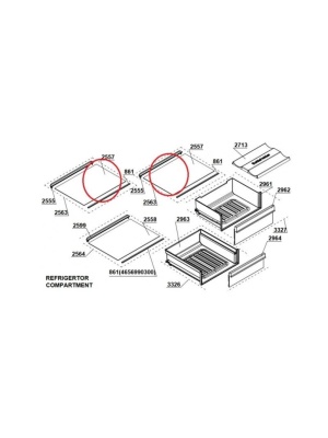 Raft complet pentru aparate frigorifice C00879644 Arctic Beko 4658790100 - Img 3