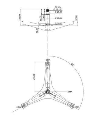Samsung washing machine tripod DC97-14370E Compatible - Img 3