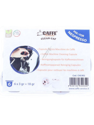 Set of 6 Nespresso CHC401 espresso machine cleaning capsules
