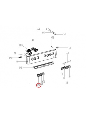Tasto programmazione stufa Beko 250316110 Originale - Img 2