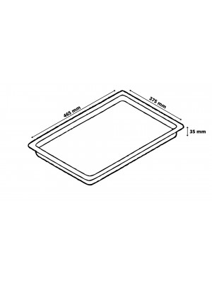 Tava emailata pentru cuptor Bosch 00742637, 11063361 - Img 4