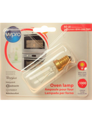 Wpro T29 E14 40W gas stove oven bulb, 300°C - C00385586, 484000008841 - Img 2
