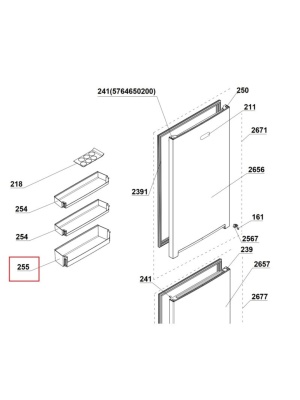 Рафт за врата на хладилник C00864909 Beko 4640560100, 4666010100 съвместим - Img 3