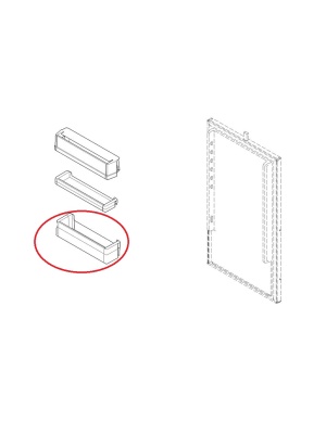 Bosch 11053375 hűtőszekrényajtó palackpolc - Img 3
