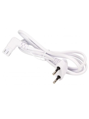 Cablu de alimentare pentru TV cu conectori cotiti, 1.5 metri, 2.5A, alb - Img 3