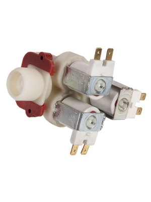 Elektrozawór 3 wyjścia 90° 3 X 12mm Whirlpool 481981729328 - Img 3