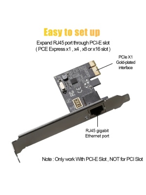 Placă de rețea PCI Express, PCIe Gigabit 1000Mbps la RJ45 - Img 7