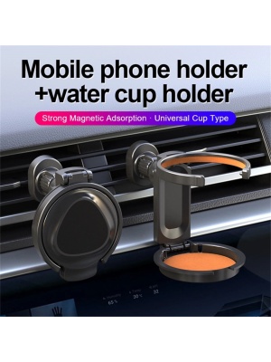 Red car cup holder, ashtray, phone, multifunctional, foldable - Img 6