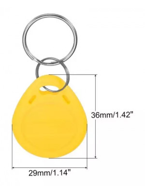 RFID безконтактен етикет с 125KHz чип само за четене - жълт - Img 4