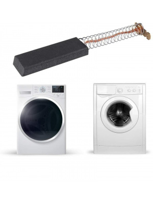 Set of 2 carbon brushes 5 x 13.5 x 43.3 mm for Bosch Siemens washing machine 00616505 - Img 3