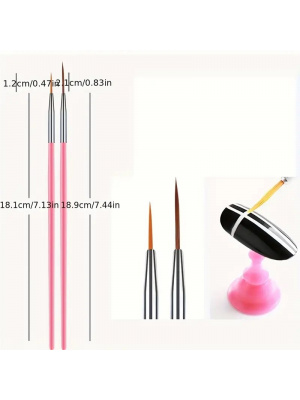 Set pensule profesionale, gel uv unghii, alb, 15 bucati - Img 5