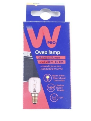Žarnica za pečico Wpro 25W E14, 300° C, C00863215 Whirlpool 484000008842 488000863215 - Img 2