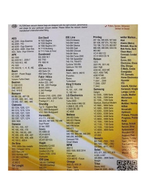 Комплект торбички за прахосмукачка Y18M за AEG, Clatronic, Daewoo, Delonghi, LG, Samsung, Beko FL0034-K - Img 4