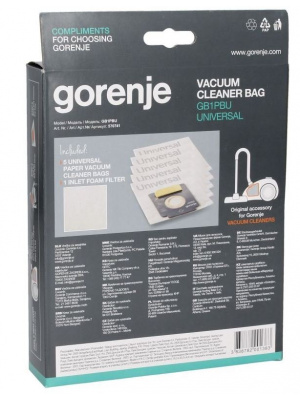 5 porszívózsákból álló készlet GB2, GB1PBU Gorenje 570741 - Img 5