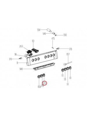 Beko 250316115 оригинално копче за готварска печка - Img 3