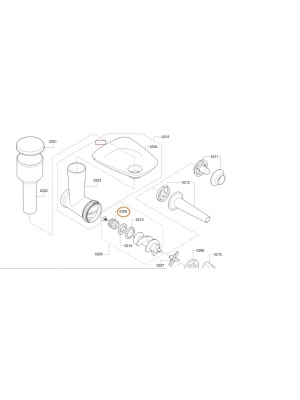 Bosch SmartPower 10011109 compatible chopper gear drive mechanism - Img 4
