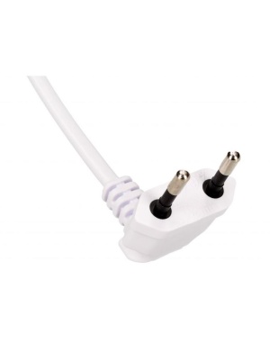 Cablu de alimentare pentru TV cu conectori cotiti, 1.5 metri, 2.5A, alb - Img 4