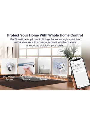 Hub inteligent Tuya ZigBee 3.0, gateway cu fir pentru control vocal prin aplicație, funcționează cu asistentul Alexa Google Home - Img 8
